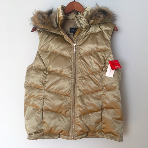 Style & Co. Jackets & Blazers - New with tags! Beautiful gold down feather vest